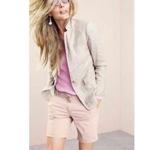 J. Crew Regent beige (barley) linen blazer B8430 size 4